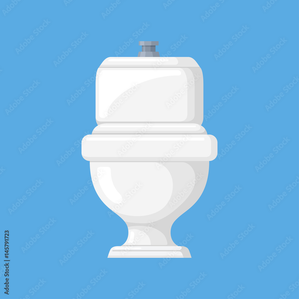 Toilet vector illustration in a flat style