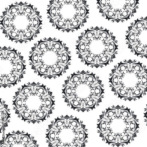 decorative elegant classic heraldry seamless pattern design vector illustration