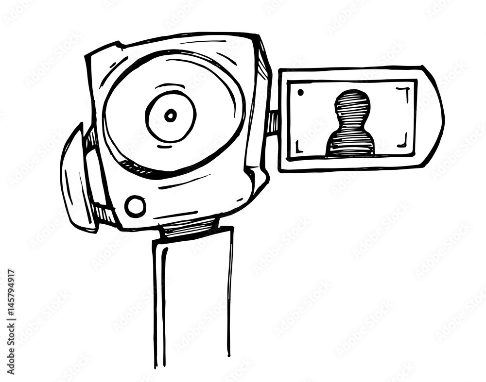 Video camera blog recording Stock Vector Adobe Stock