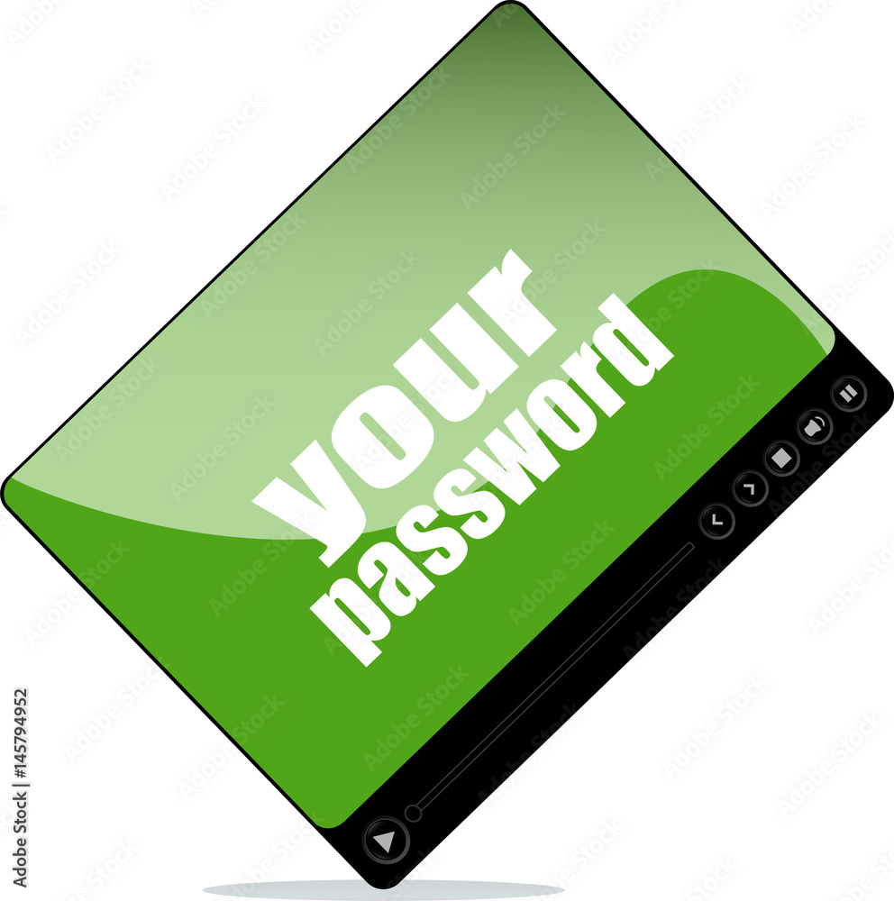 Video player for web with your password words