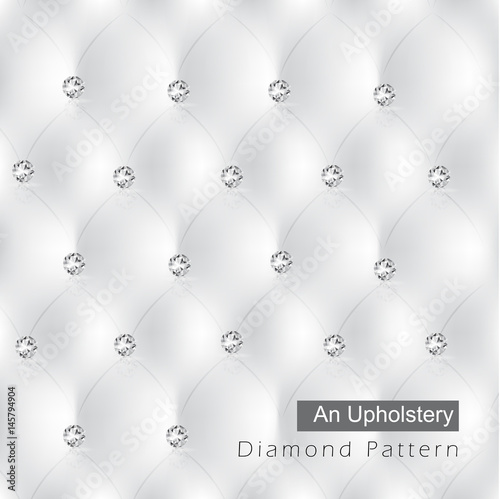 elegant white diamond an upholstery pattern background vector