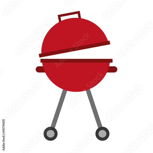 grill silhouette isolated icon vector illustration design