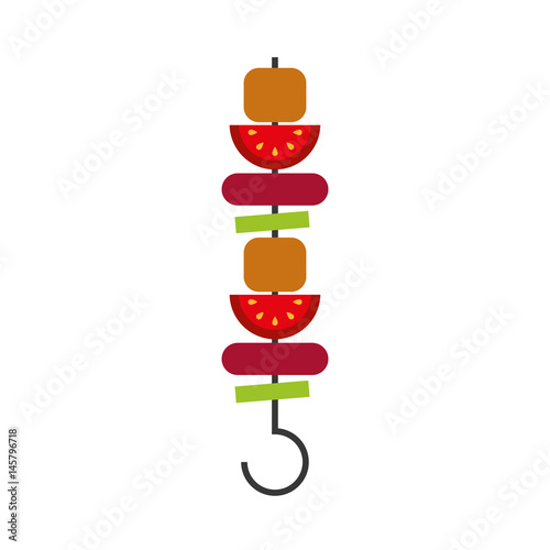 meat stick isolated icon vector illustration design