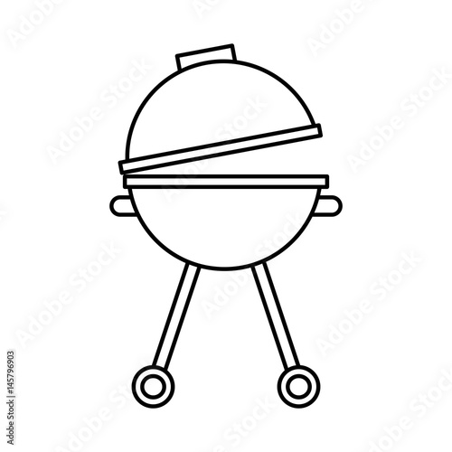 grill silhouette isolated icon vector illustration design