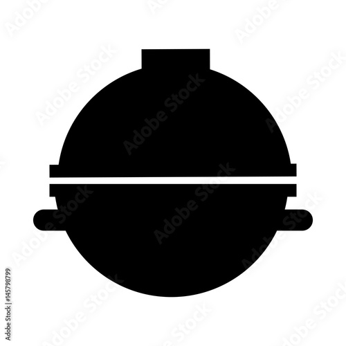 grill silhouette isolated icon vector illustration design