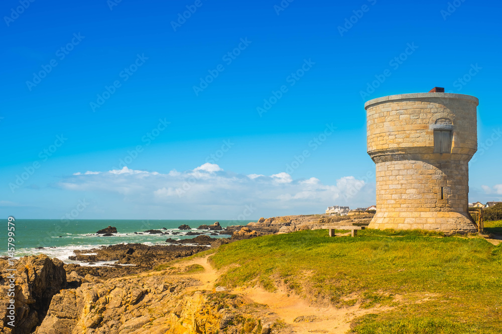 Atlantic coast in Brittany, France