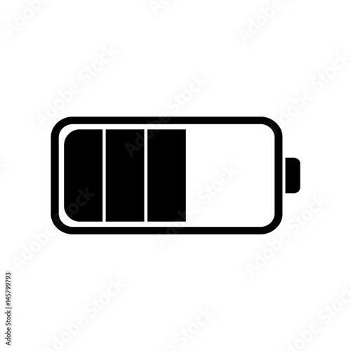 Battery icon in a flat design