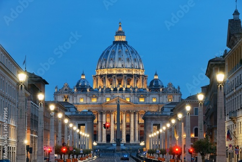 St. Peter’s Basilica and street