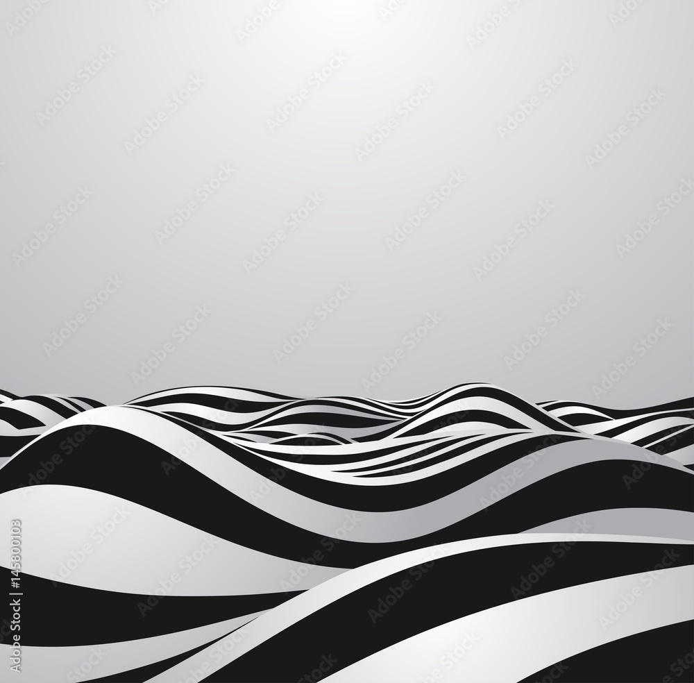 Abstract vector background of waves