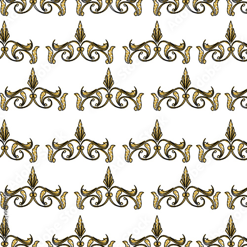 seamless flourishes classic victorian decoration design image vector illustration