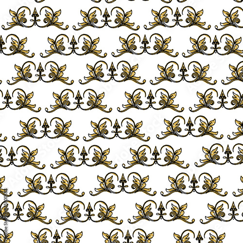 seamless flourishes classic victorian decoration design image vector illustration