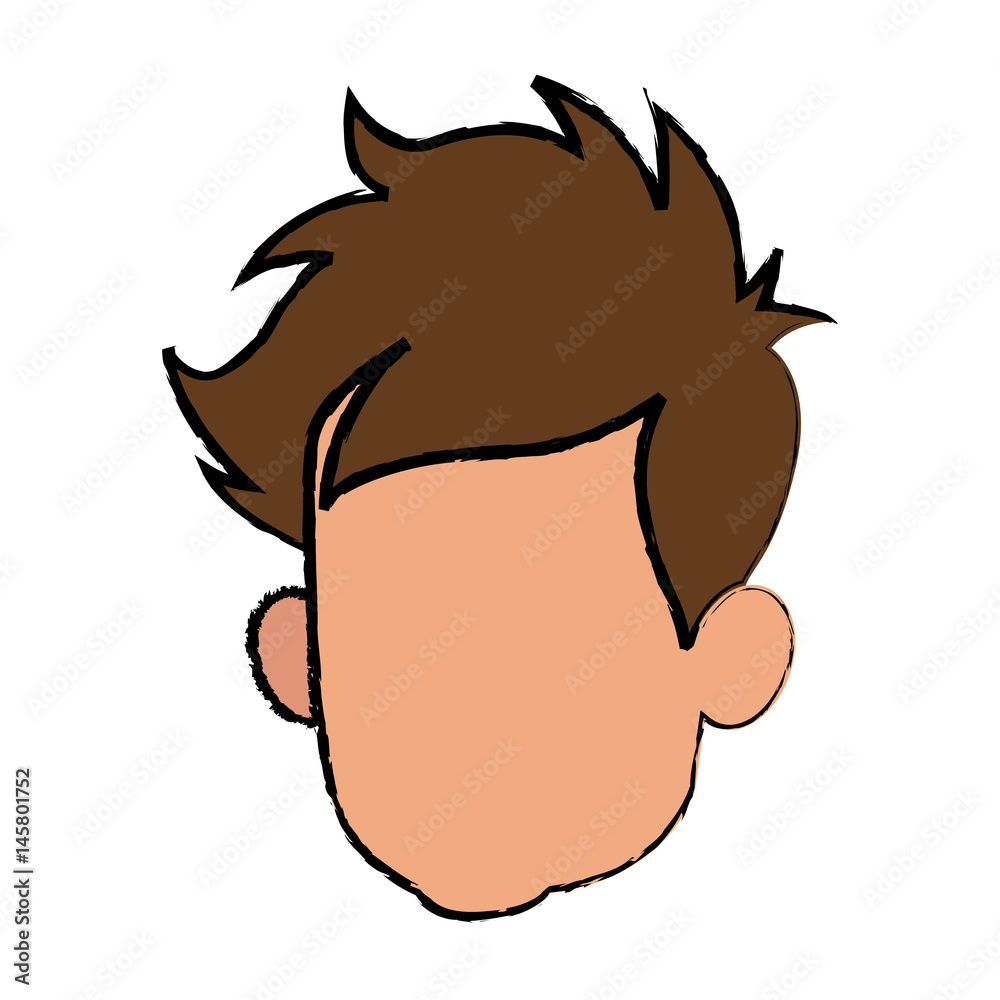 head faceless male avatar drawing vector illustration head faceless male avatar drawing vector illustration
