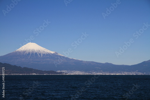 Mt. Fuji and sea  view from Mihono Matsubara in Shizuoka  Japan