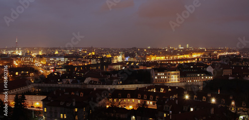 Night view of Prague. Czech Republic