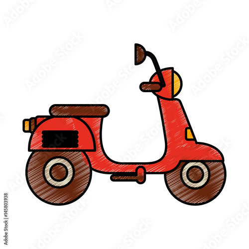 motorcycle delivery vehicle icon vector illustration design