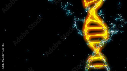 Chromosome . 3D render