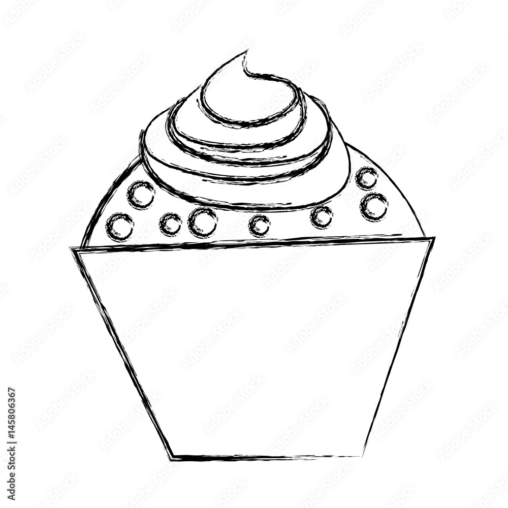 delicious cupcake isolated icon vector illustration design