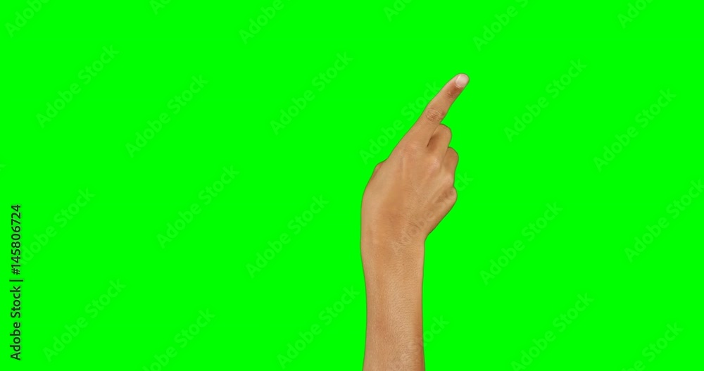 Hand pretending to use an invisible screen