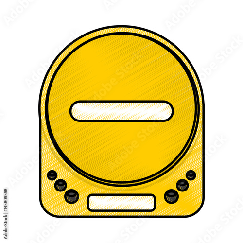 diskman music player icon vector illustration design