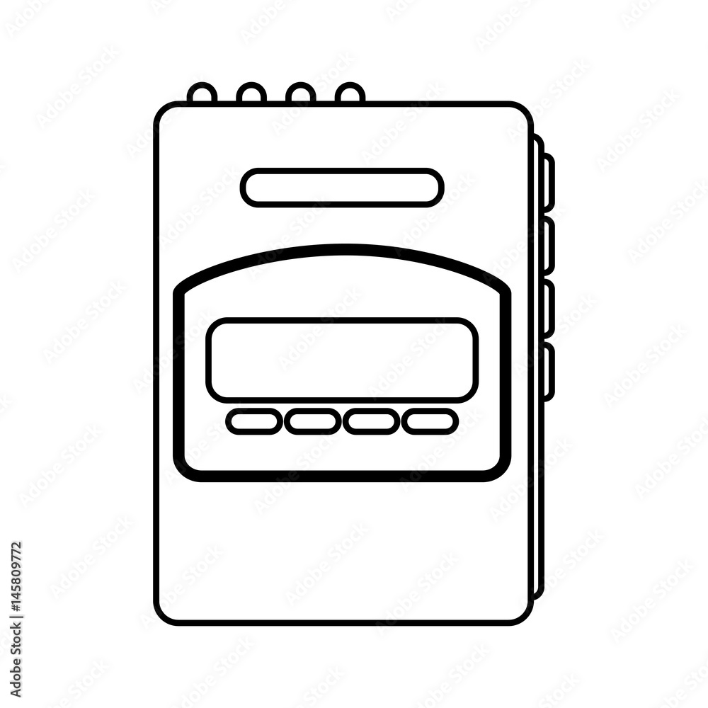 walkman cassette player icon vector illustration design walkman cassette player icon vector illustration design