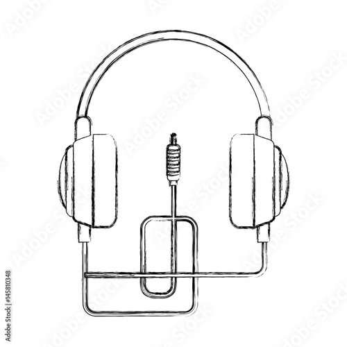 earphones audio isolated icon vector illustration design
