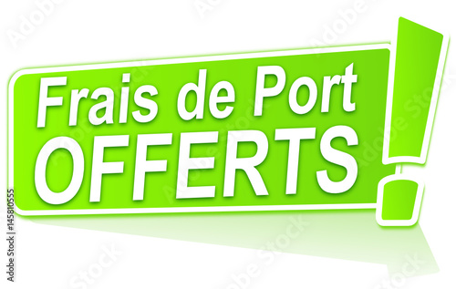 frais de port offerts sur étiquette verte