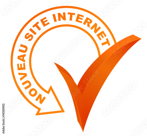 nouveau site internet sur symbole validé orange
