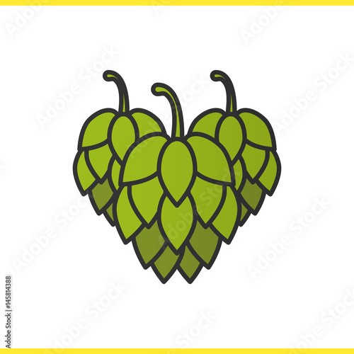 Hop cones color icon