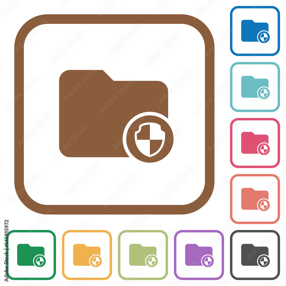 Directory protection simple icons Directory protection simple icons