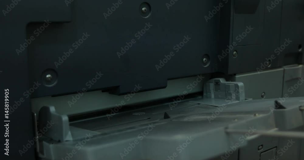 Printed paper leaves the printer Printed paper leaves the printer