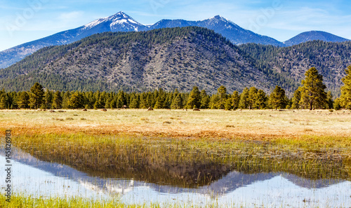 Photos Flagstaff Arizona Mountains Reflected in Water