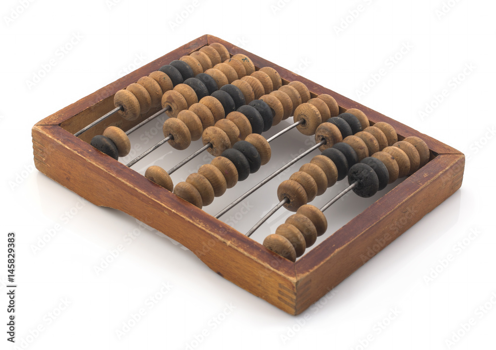 Abacus wooden old on a white background. Isolated Abacus wooden old on a white background. Isolated