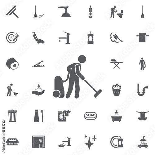 Cleaner icon illustration isolated vector sign symbol.