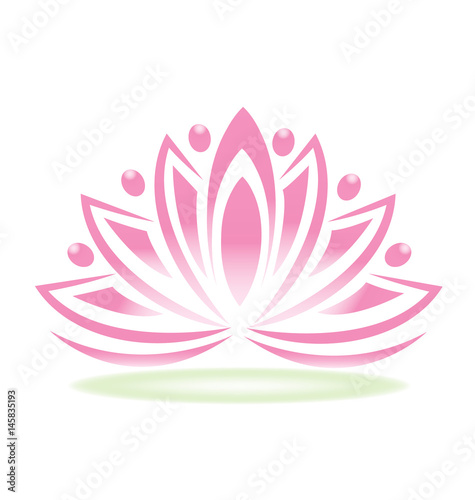 Logo team people spa lotus flower logo