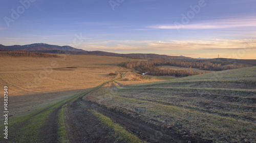 Spring landscape in Siberia.