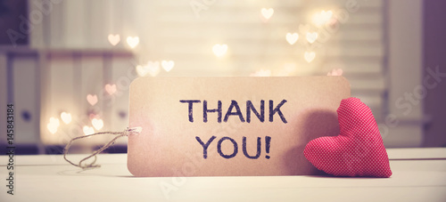 Foto Thank You message with a red heart