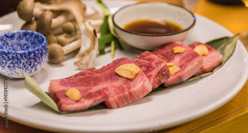 Japanese Wagyu "Hida beef" grilled meat 