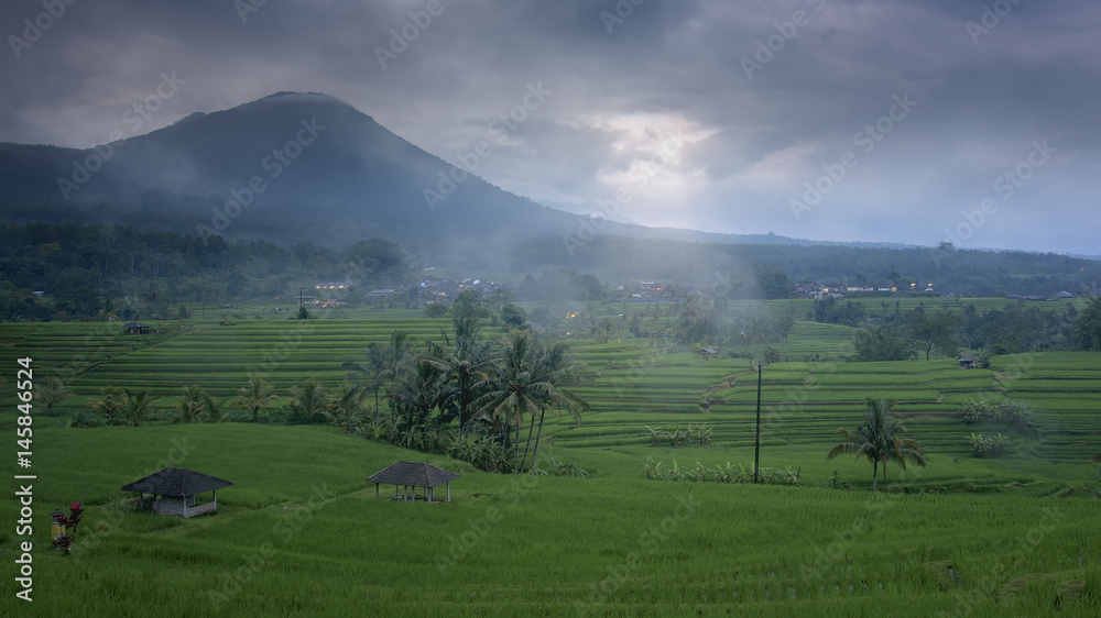 Landscape  on Bali island in Indonesia.