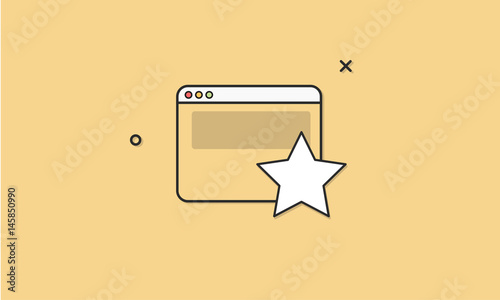 Favourite web page icon vector illustration