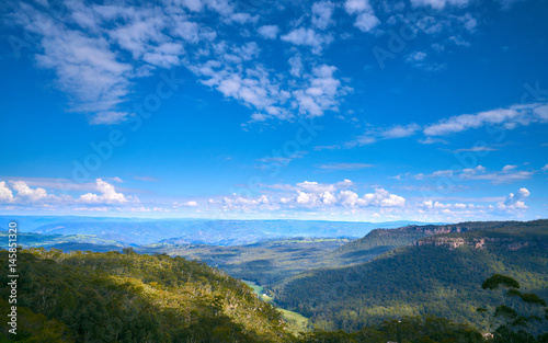 Blue Mountain range in a fine day