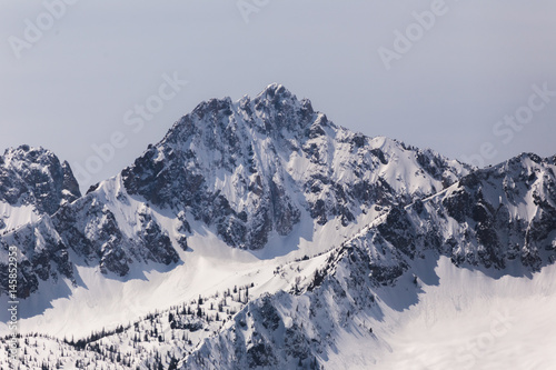Sawtooth Mountains with Snow