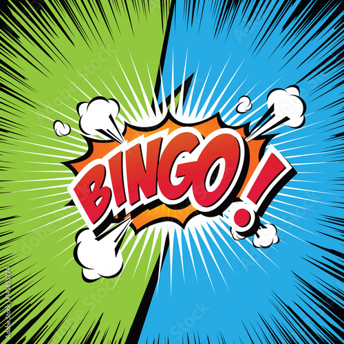 Bingo! Comic Speech Bubble, Cartoon. art and illustration vector file.