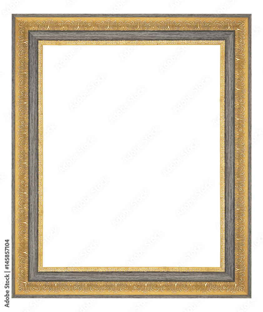 Gold picture frame isolated on white background Gold picture frame isolated on white background