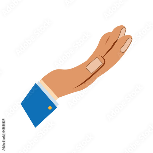 Hand with palm open icon vector illustration graphic design