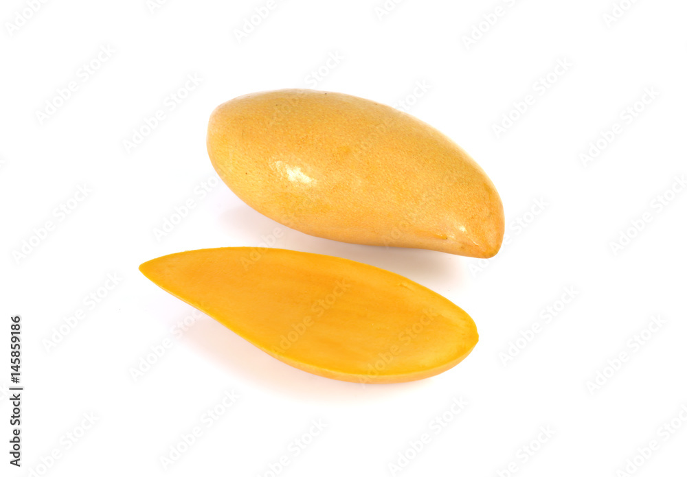 Yellow mango isolated on white background (mango, fruit, juice) Yellow mango isolated on white background (mango, fruit, juice)