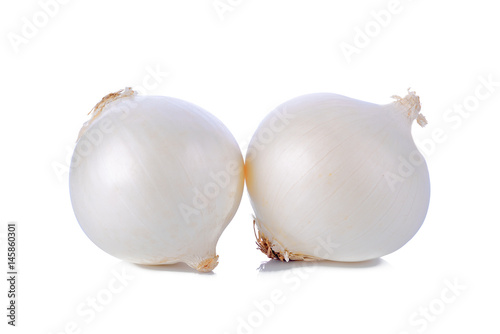 white onion isolated on white background