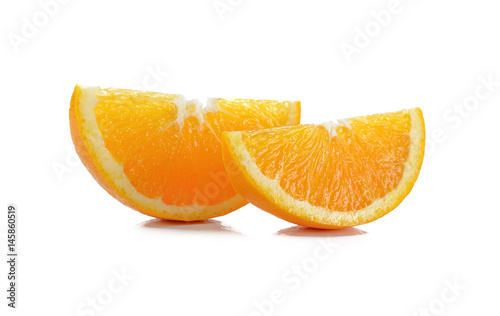 Orange slice on a white background