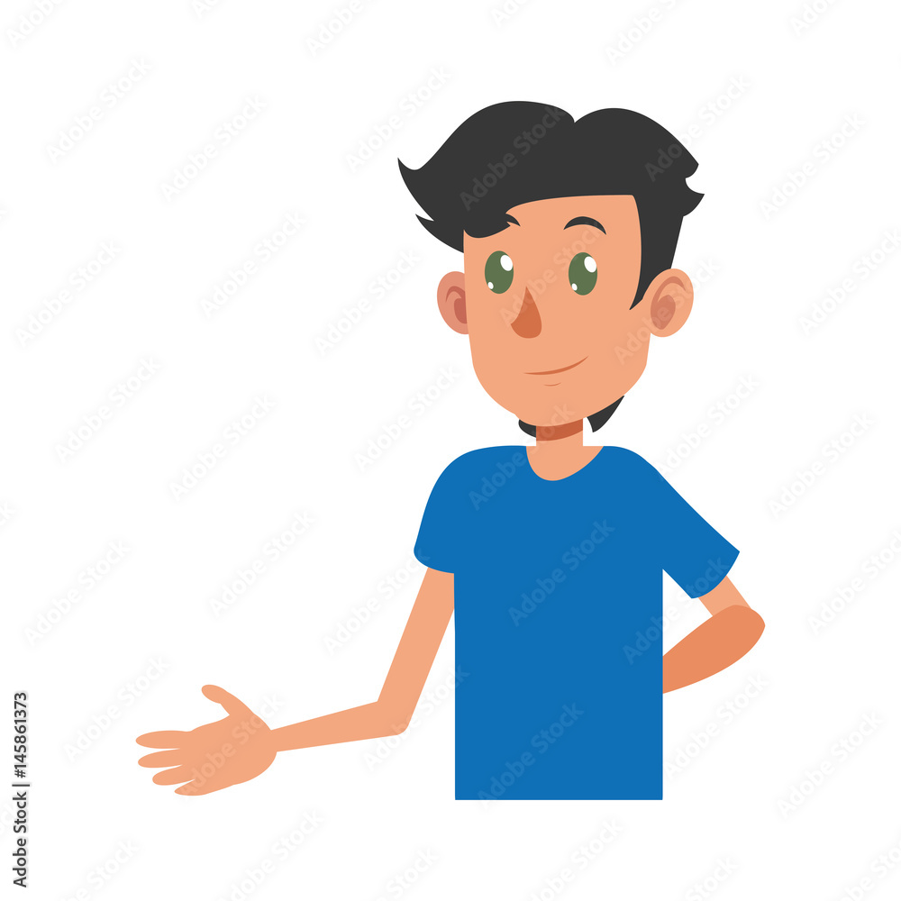 young boy teen male image vector illustration