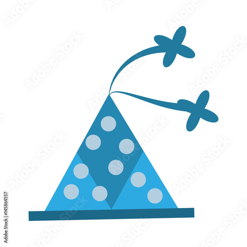 Celebration party hat icon vector illustration graphic design