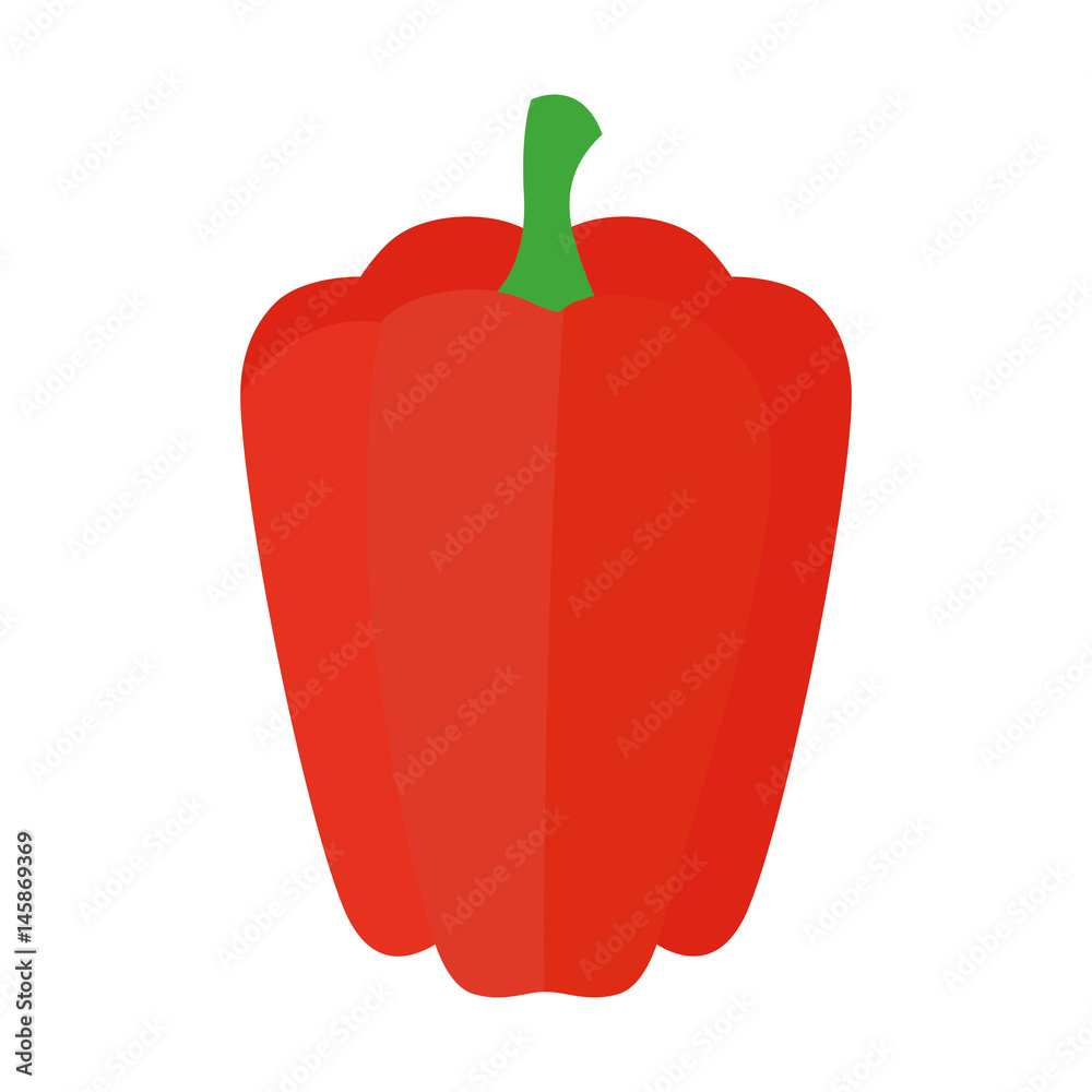 pepper vegetable icon over white background. colorful design. vector illustration pepper vegetable icon over white background. colorful design. vector illustration